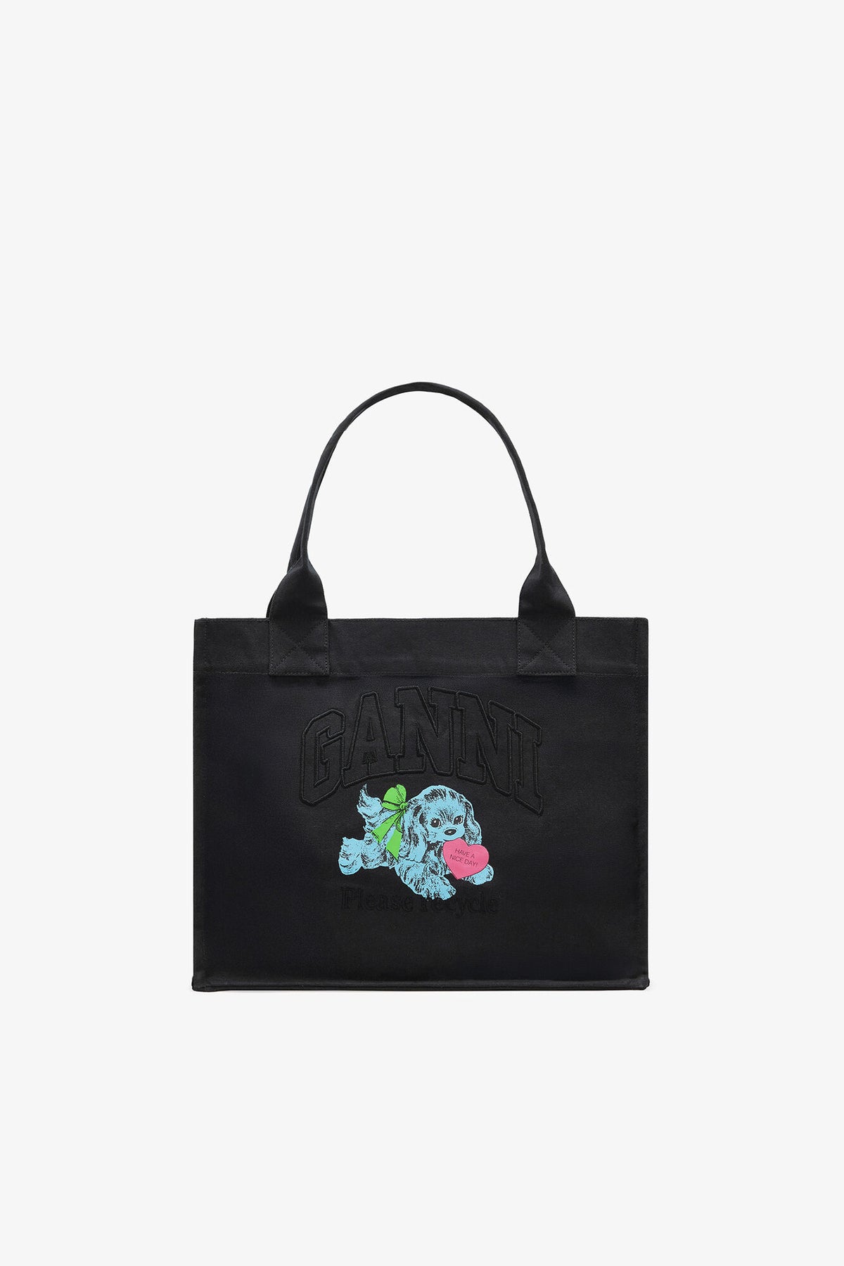 Phantom Black Puppy Large Tote