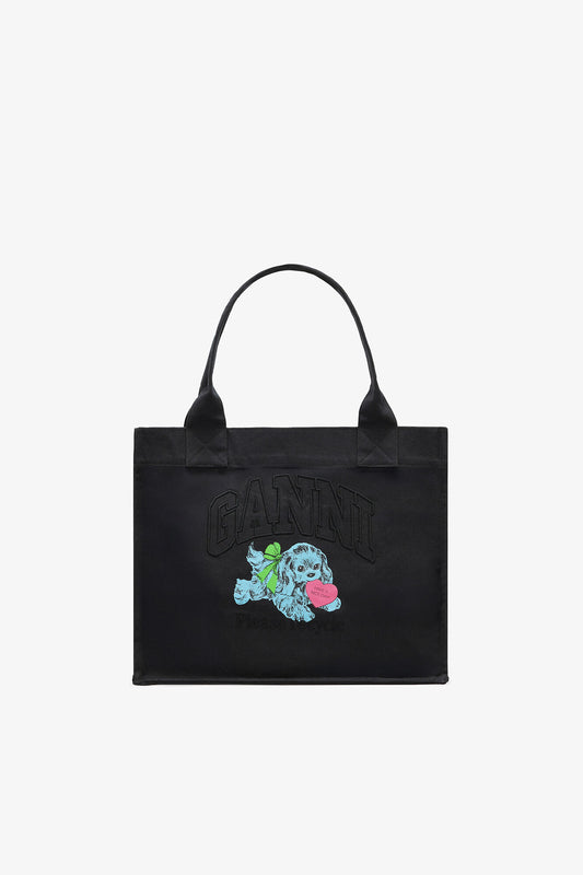 Phantom Black Puppy Large Tote
