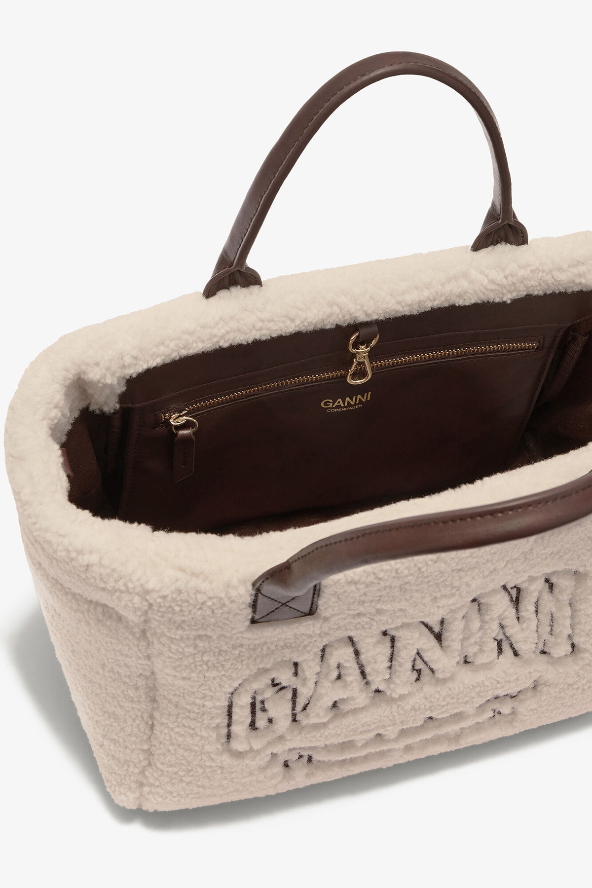 Egret Shearling Small Tote