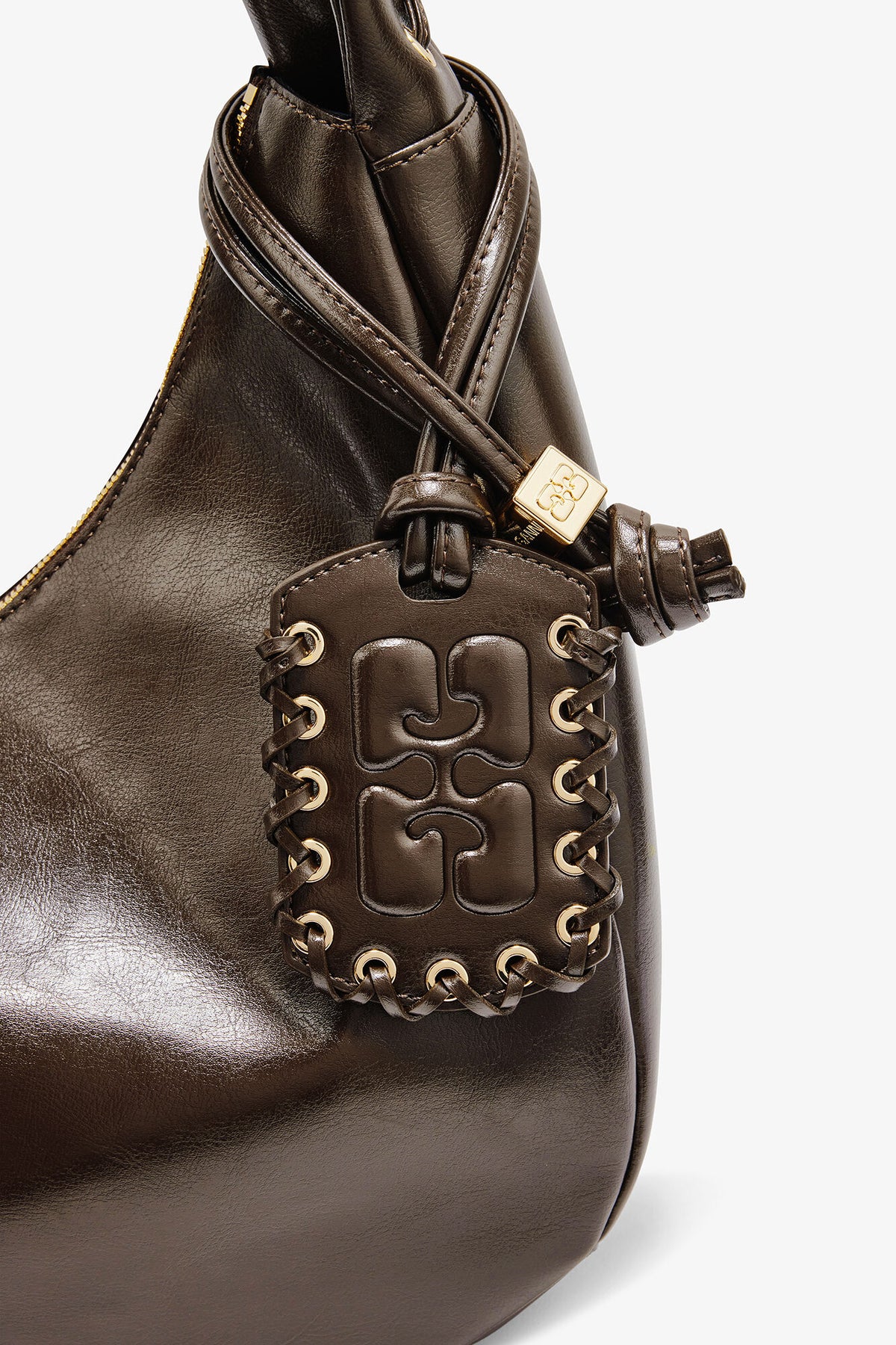 Dark Olive Green Medium Laces Hobo Bag