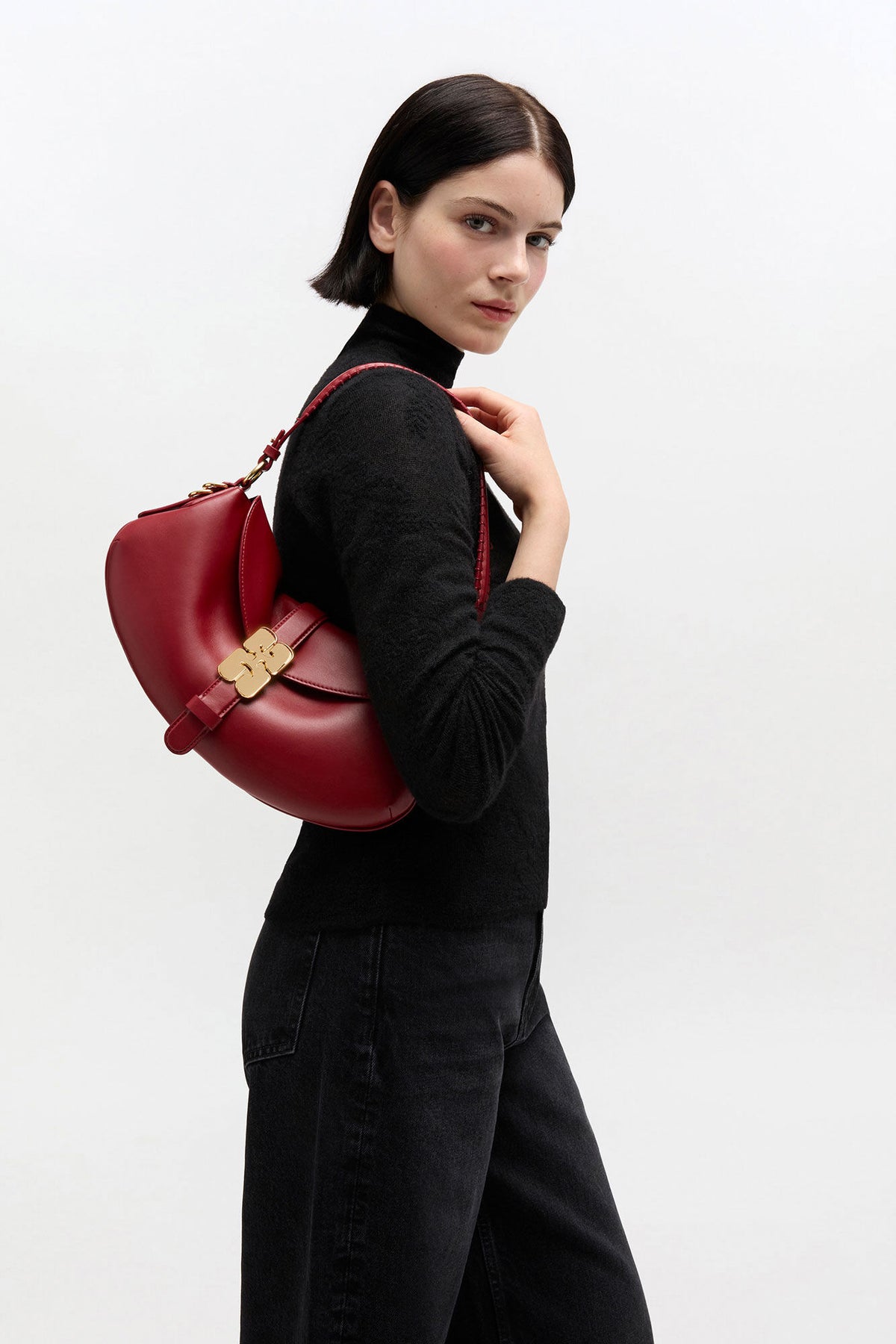 Red Dahlia Red B-Kat Bag