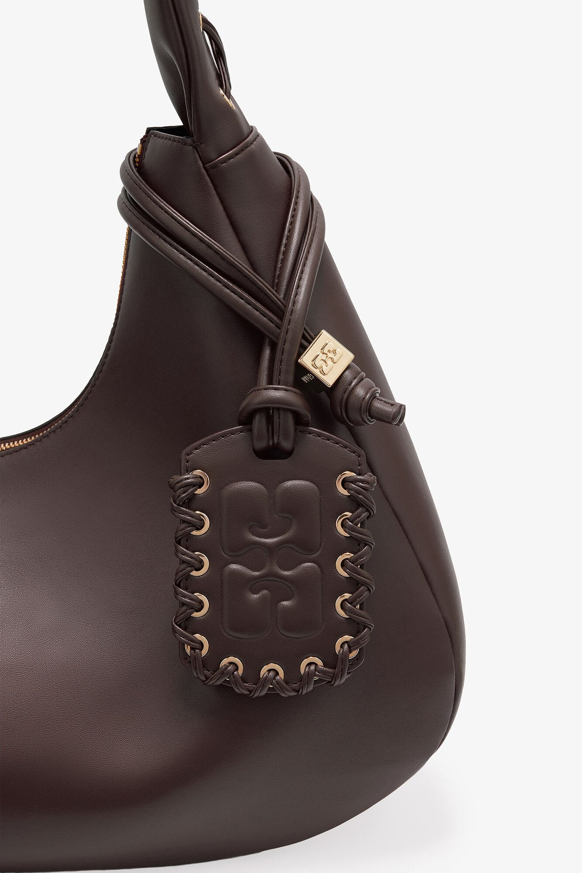 Chocolate Torte Brown Medium Laces Hobo Bag