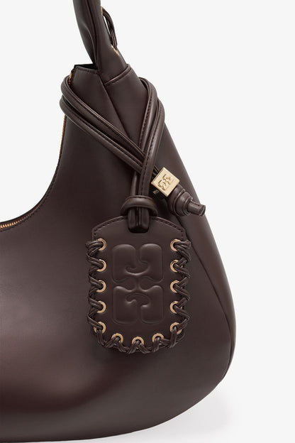 Chocolate Torte Brown Medium Laces Hobo Bag