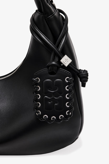 Black Black Medium Laces Hobo Bag