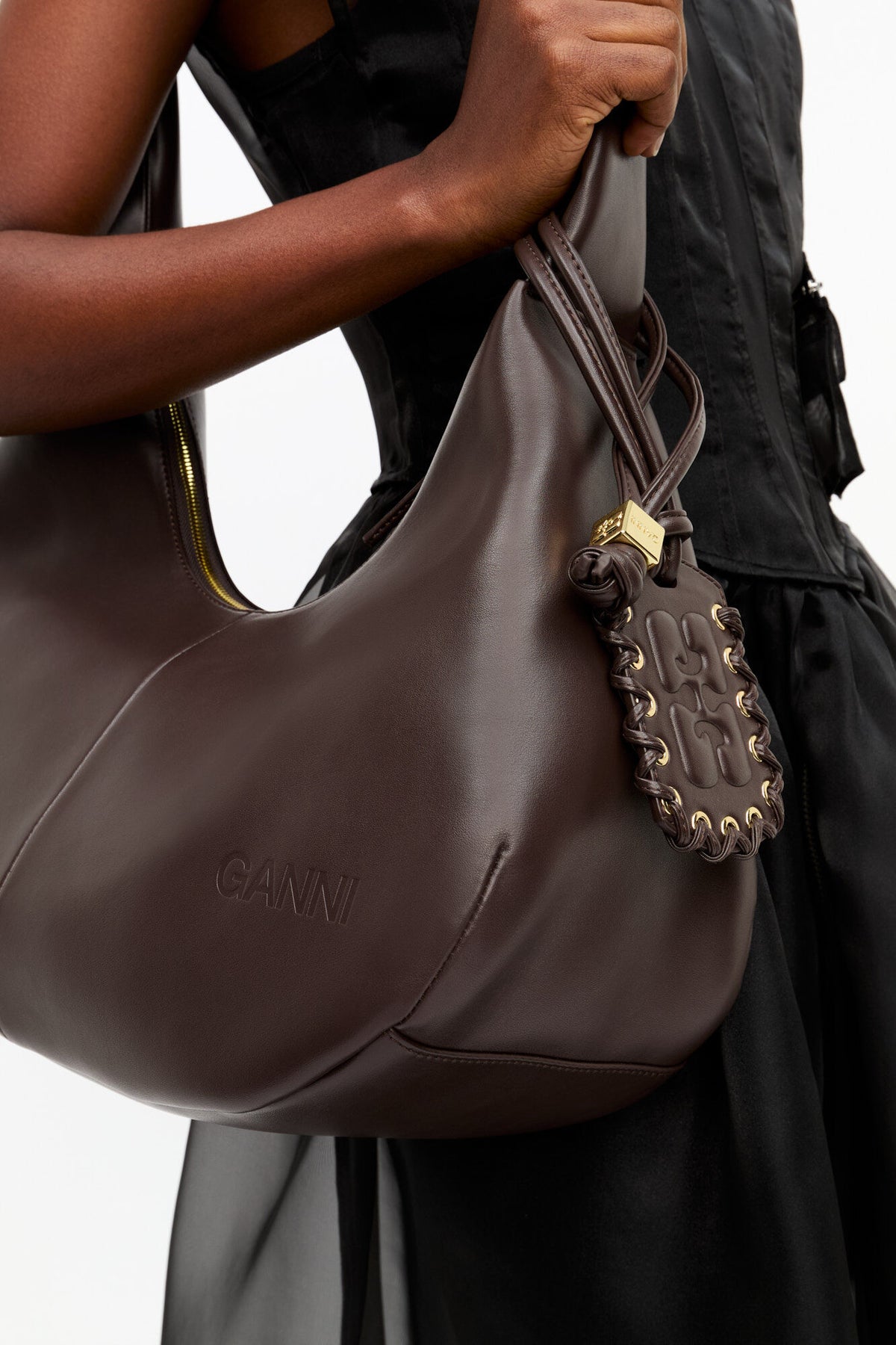 Seal Brown Brown Medium Hobo Bag