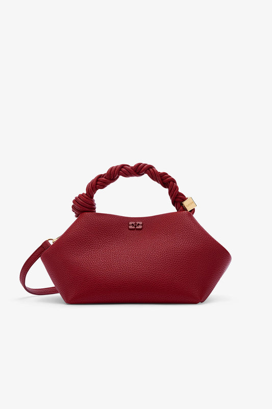 Red Dahlia Red Grained Small Bou Bag