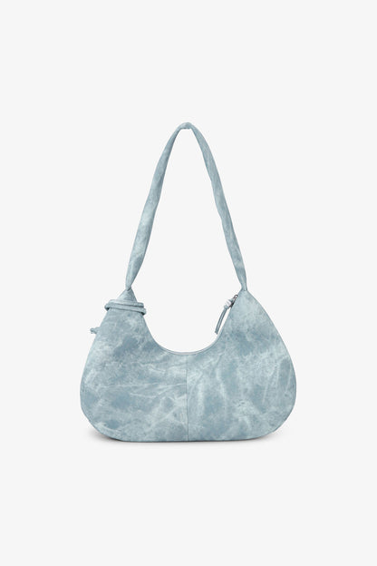 Celestial Blue Bleached Medium Hobo Bag