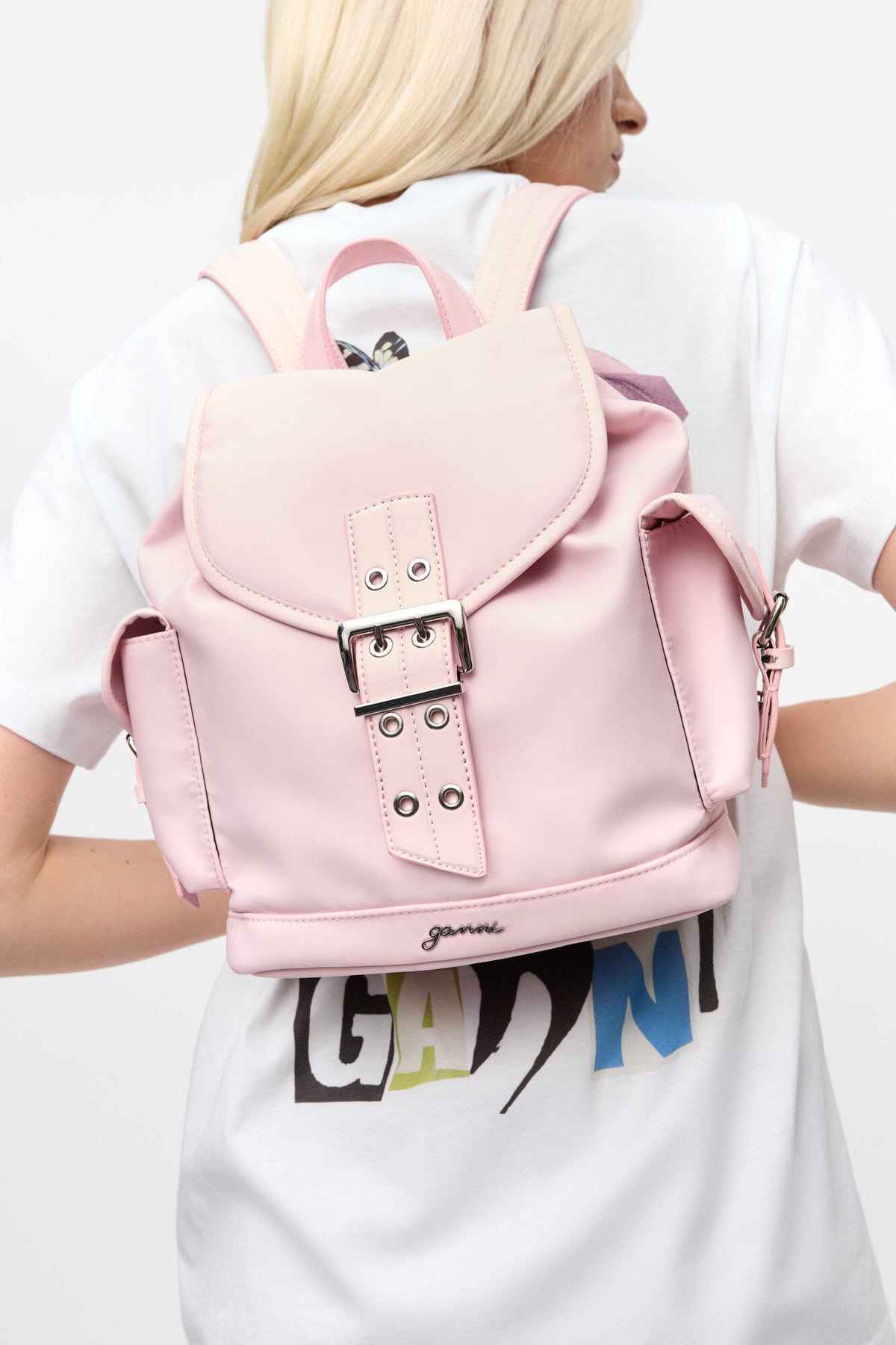 Chalk Pink Pink Small Bucky Backpack