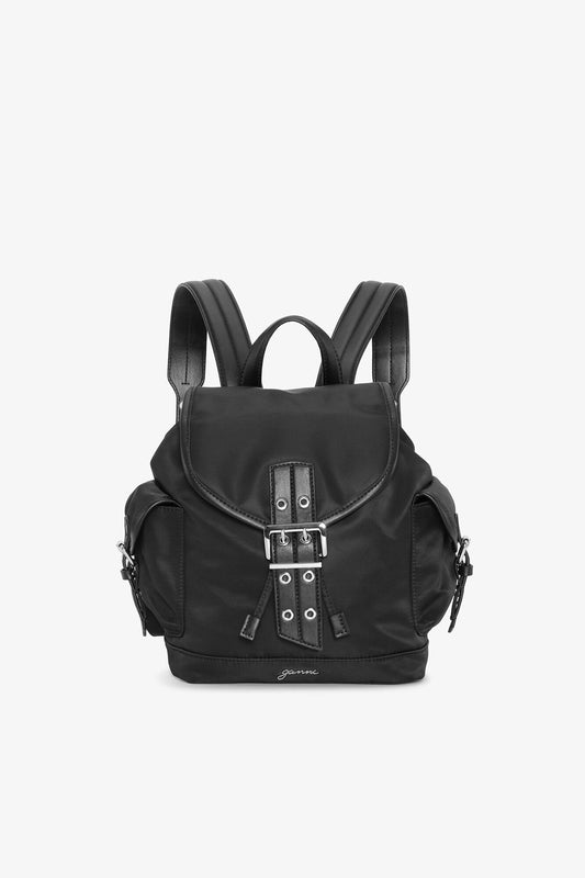 Black Black Small Bucky Nylon Backpack