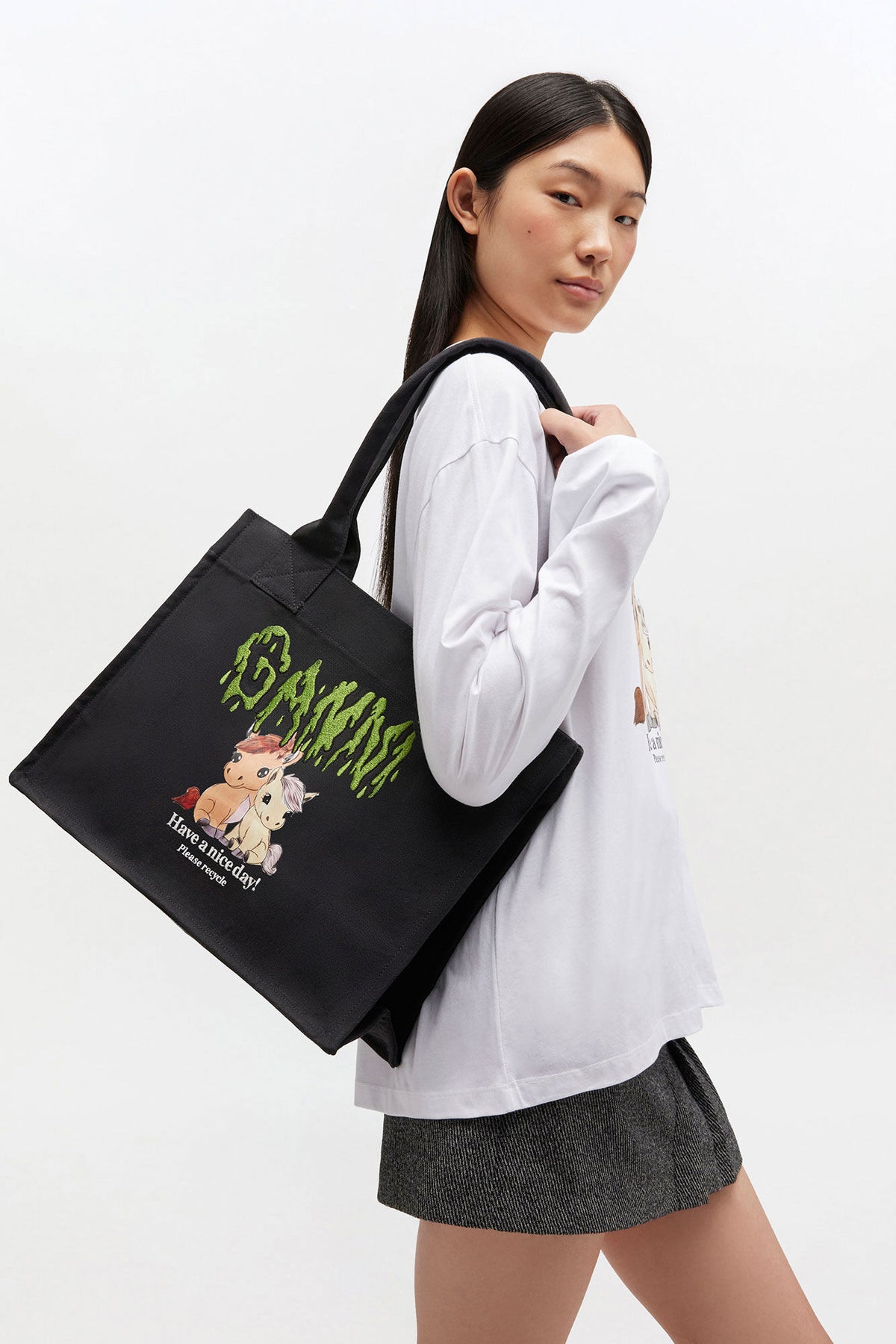 Pony Printed Large Tote