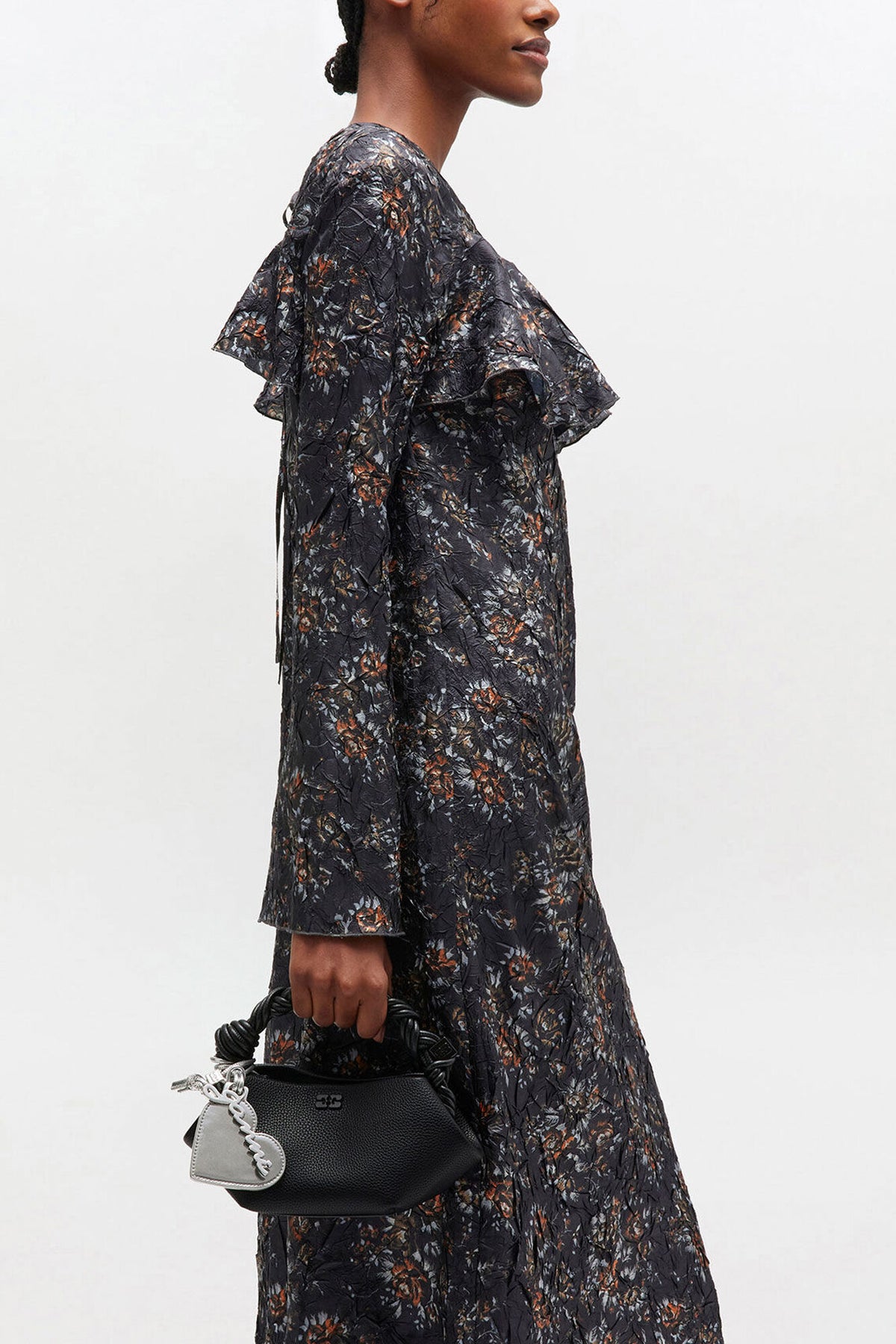 Black Black Grained Mini Bou Bag