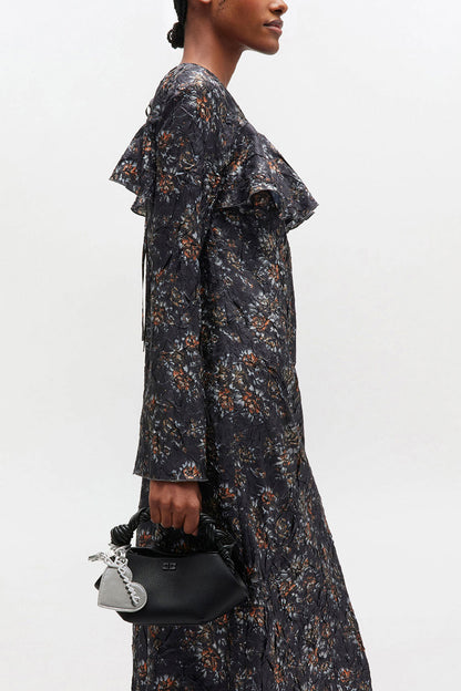 Black Black Grained Mini Bou Bag