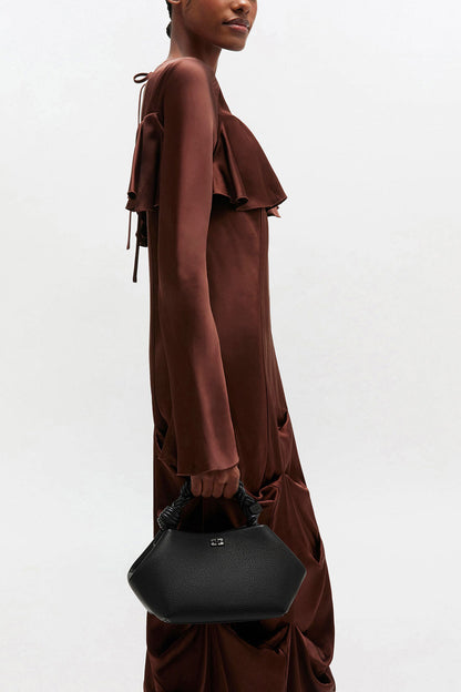 Black Black Grained Small Bou Bag