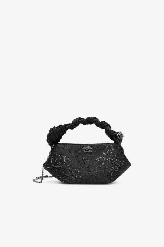 Black Black Rhinestone Mini Bou Bag