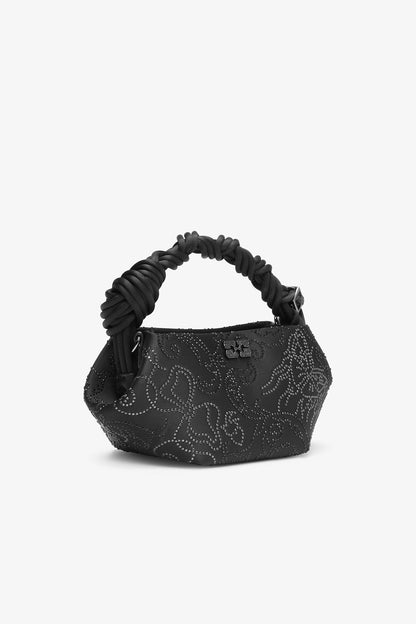 Black Black Rhinestone Mini Bou Bag