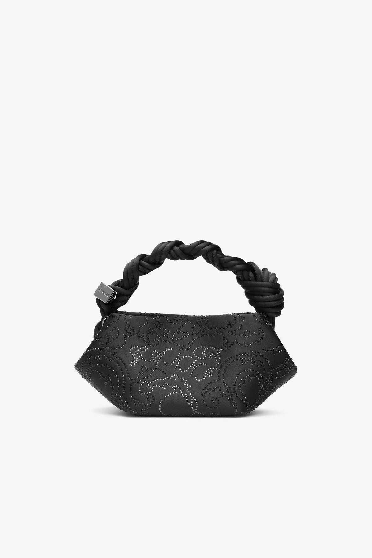 Black Black Rhinestone Mini Bou Bag