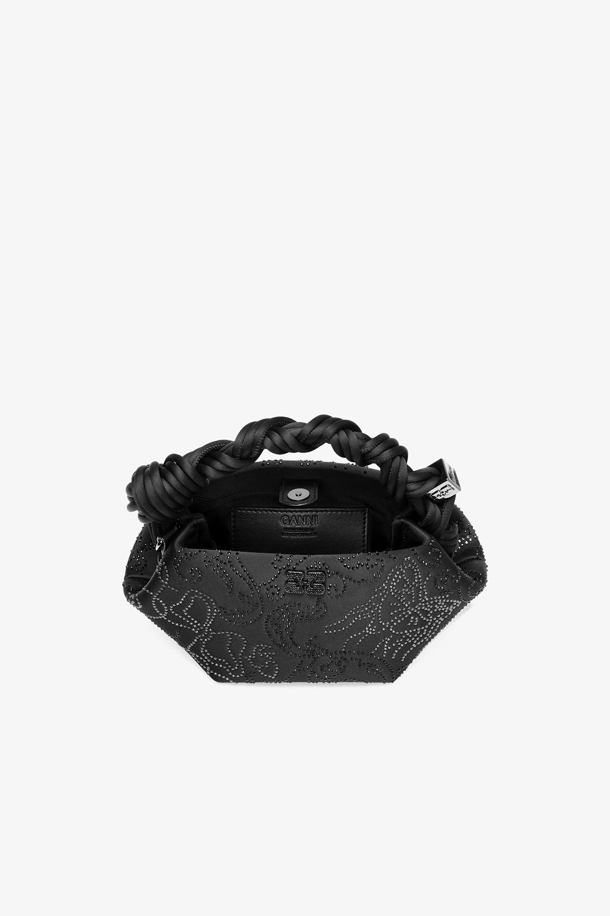 Black Black Rhinestone Mini Bou Bag