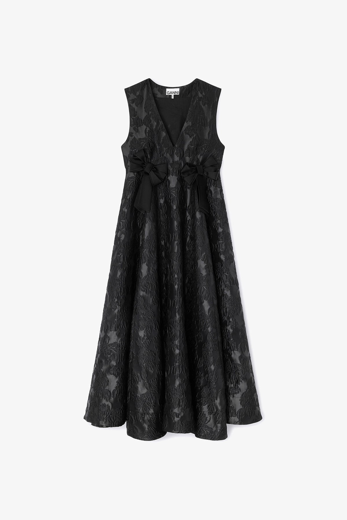 Satin Cloque Long Dress