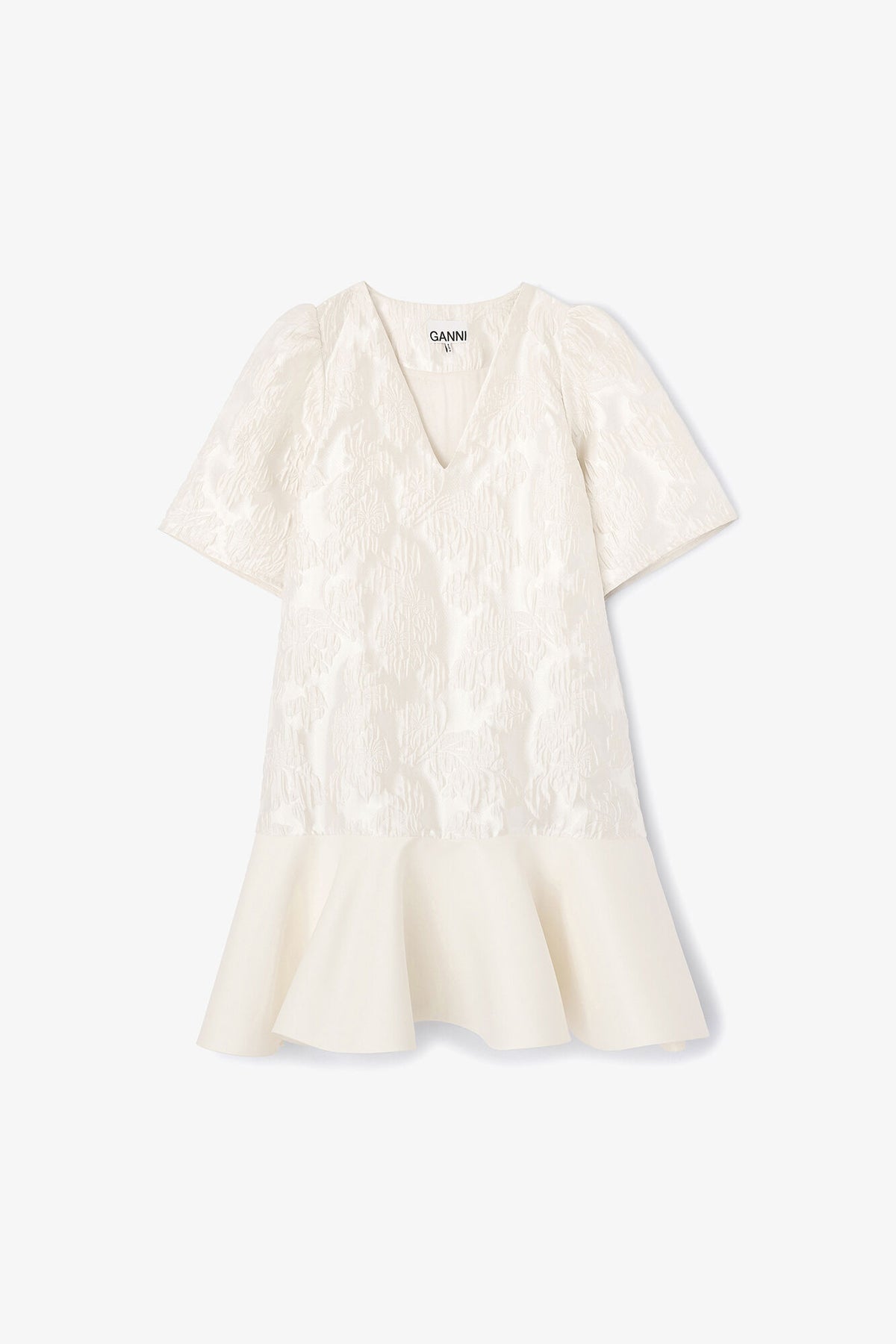 Satin Cloque Mini Dress