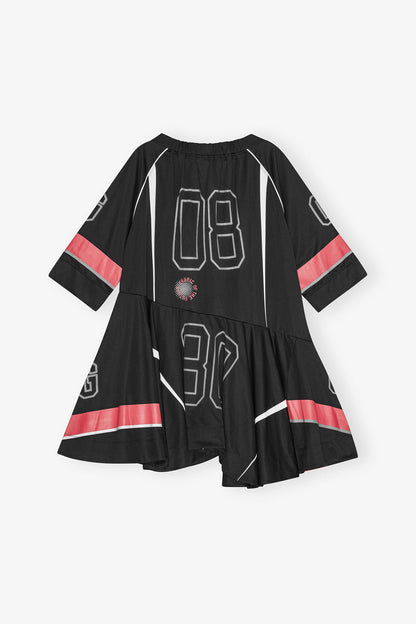 Black League Oversized Mini Dress