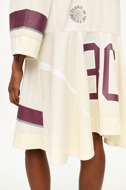 Ivory GANNI League Oversized Mini Dress