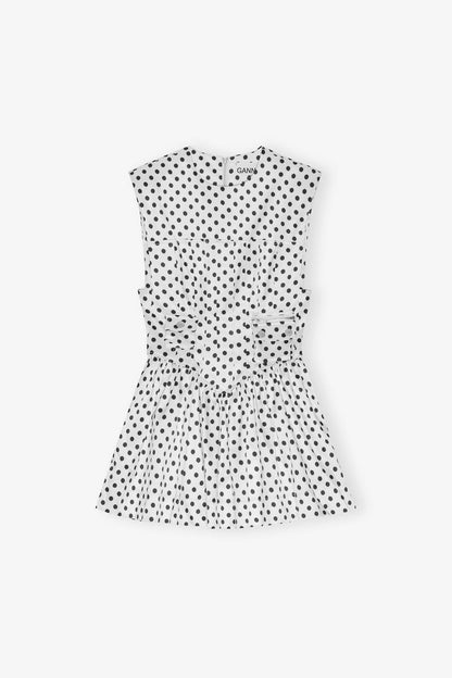 Polka-Dot Satin Corset Mini Dress