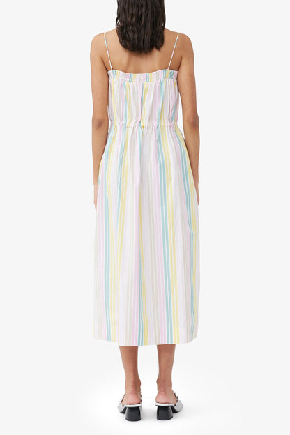 Stripe Cotton Maxi Strap Dress