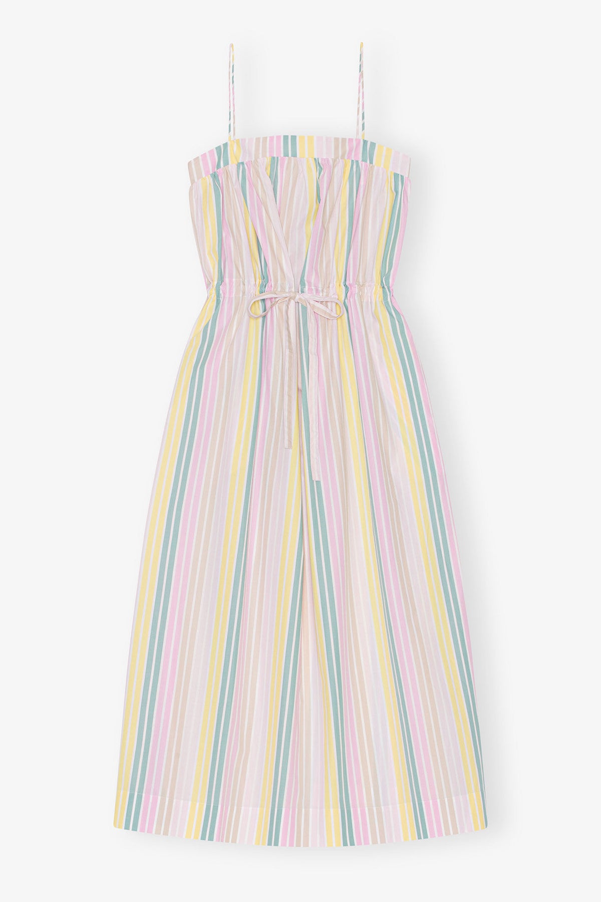 Stripe Cotton Maxi Strap Dress