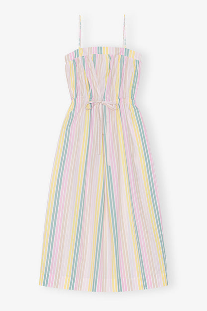 Stripe Cotton Maxi Strap Dress