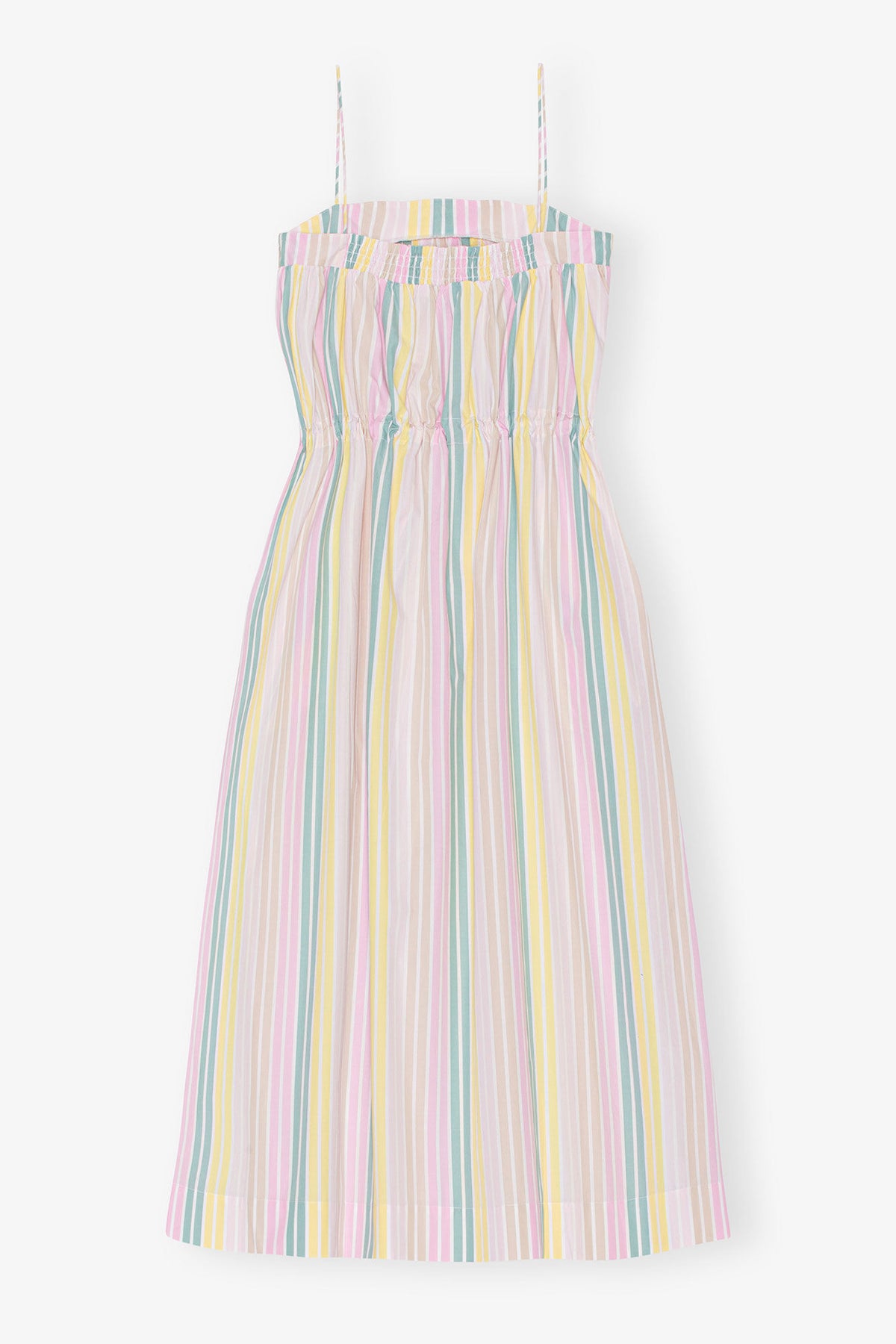 Stripe Cotton Maxi Strap Dress