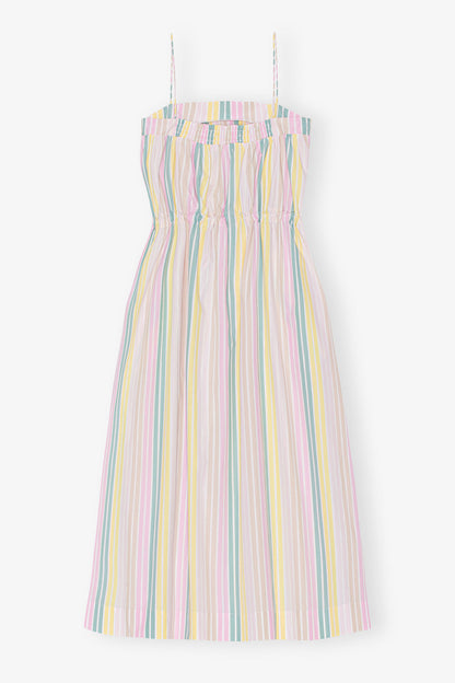 Stripe Cotton Maxi Strap Dress