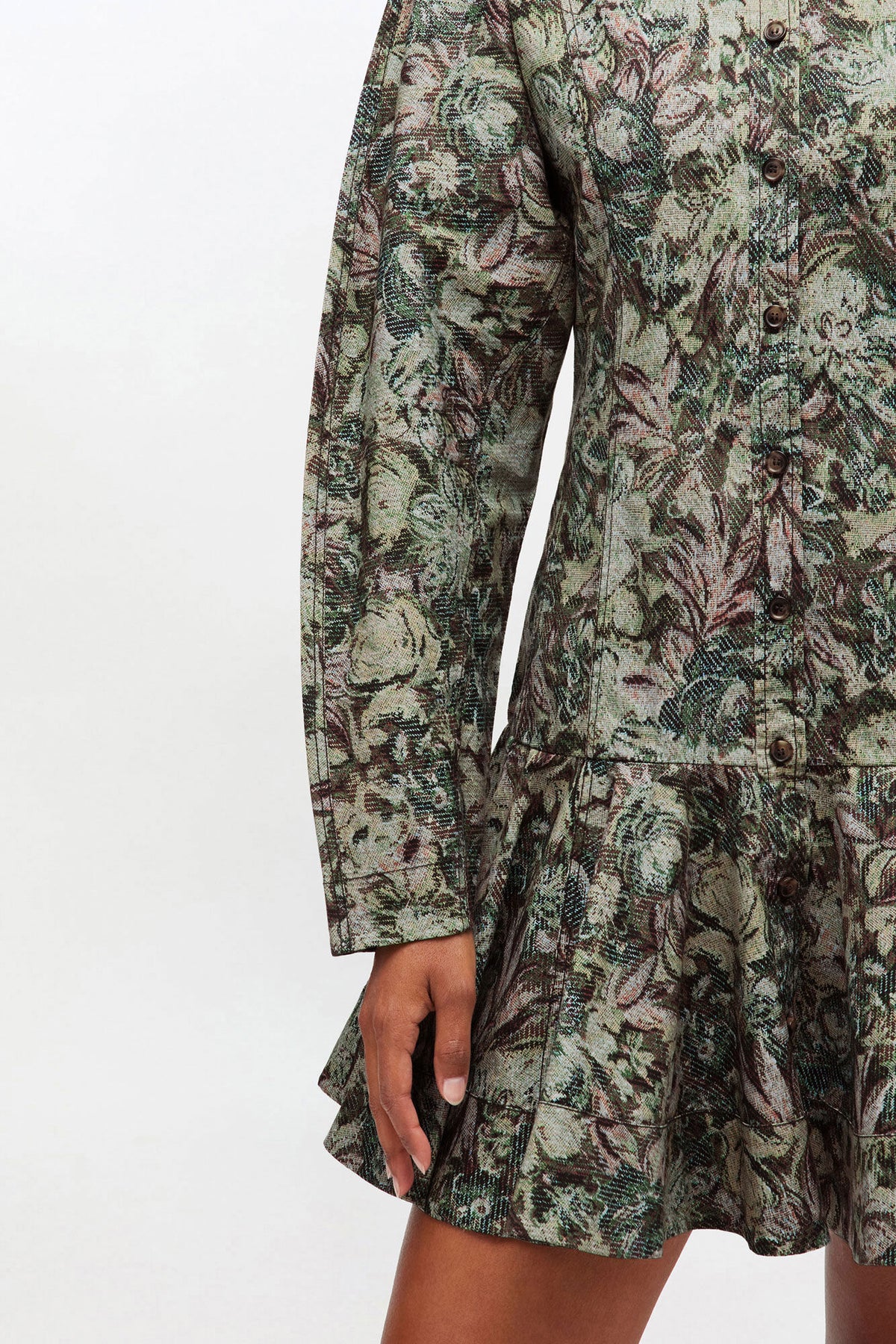Tapestry Floral Shirt Dress