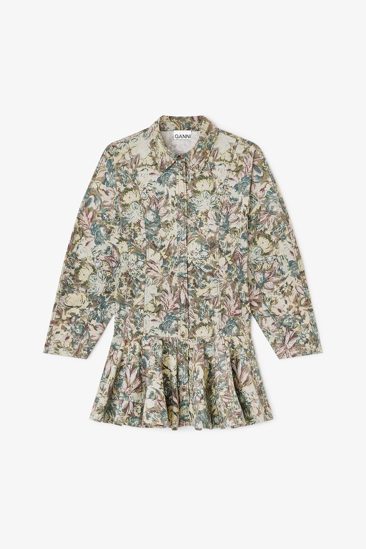 Tapestry Floral Shirt Dress