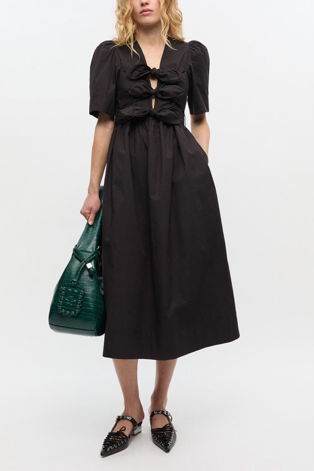 Black Stretch Cotton Dress