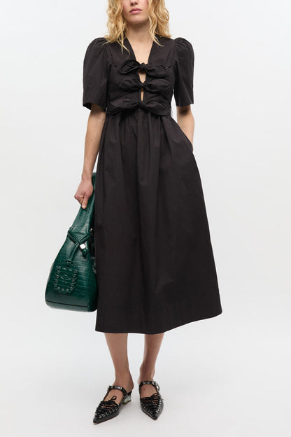 Black Stretch Cotton Dress