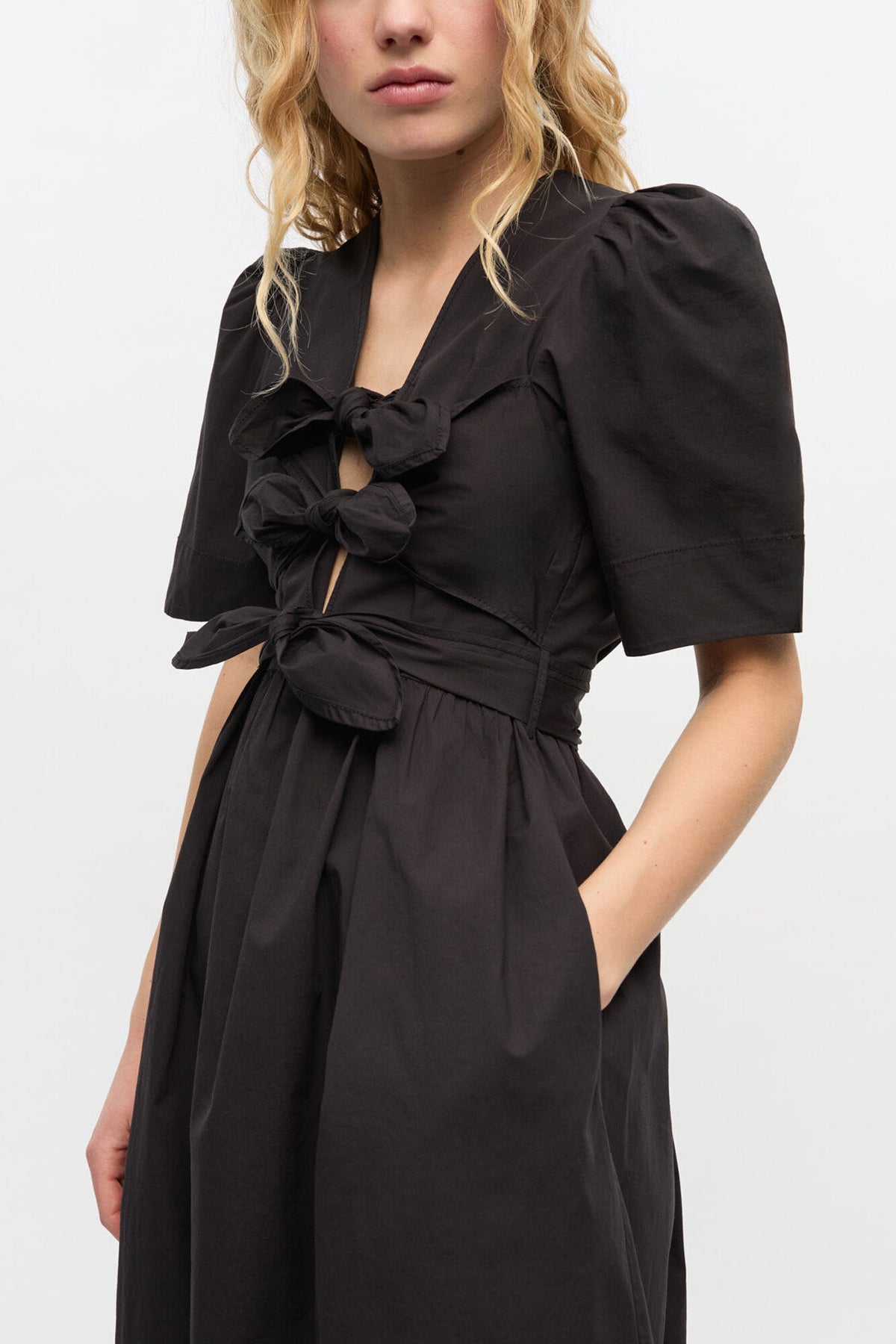 Black Stretch Cotton Dress