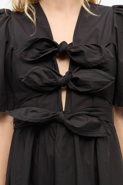 Black Stretch Cotton Dress