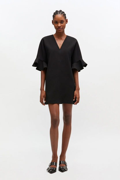 Black Mini Ruffle Dress