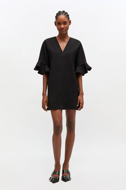 Black Mini Ruffle Dress