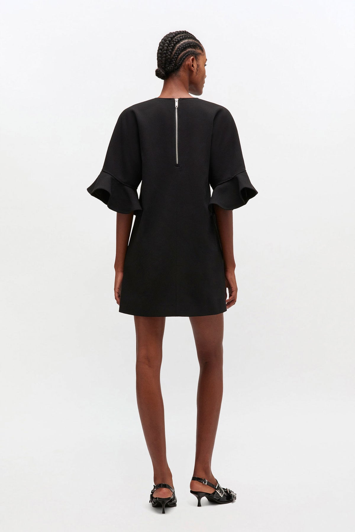 Black Mini Ruffle Dress