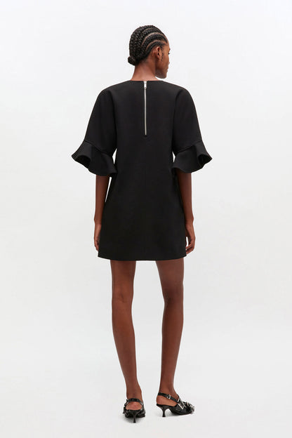 Black Mini Ruffle Dress