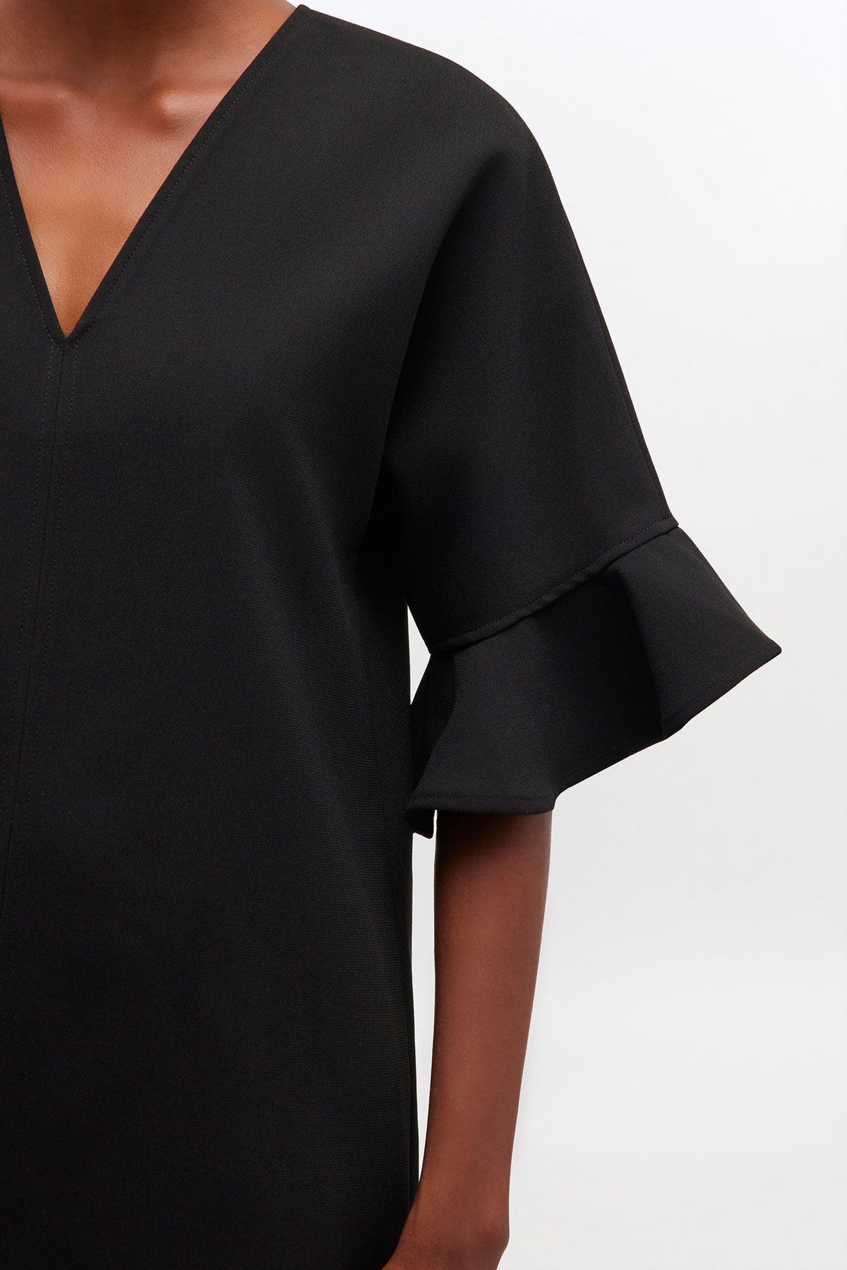 Black Mini Ruffle Dress