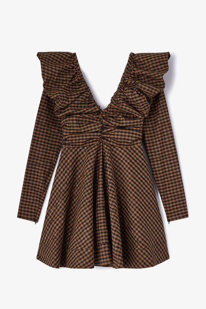 Dress in Check Taffeta