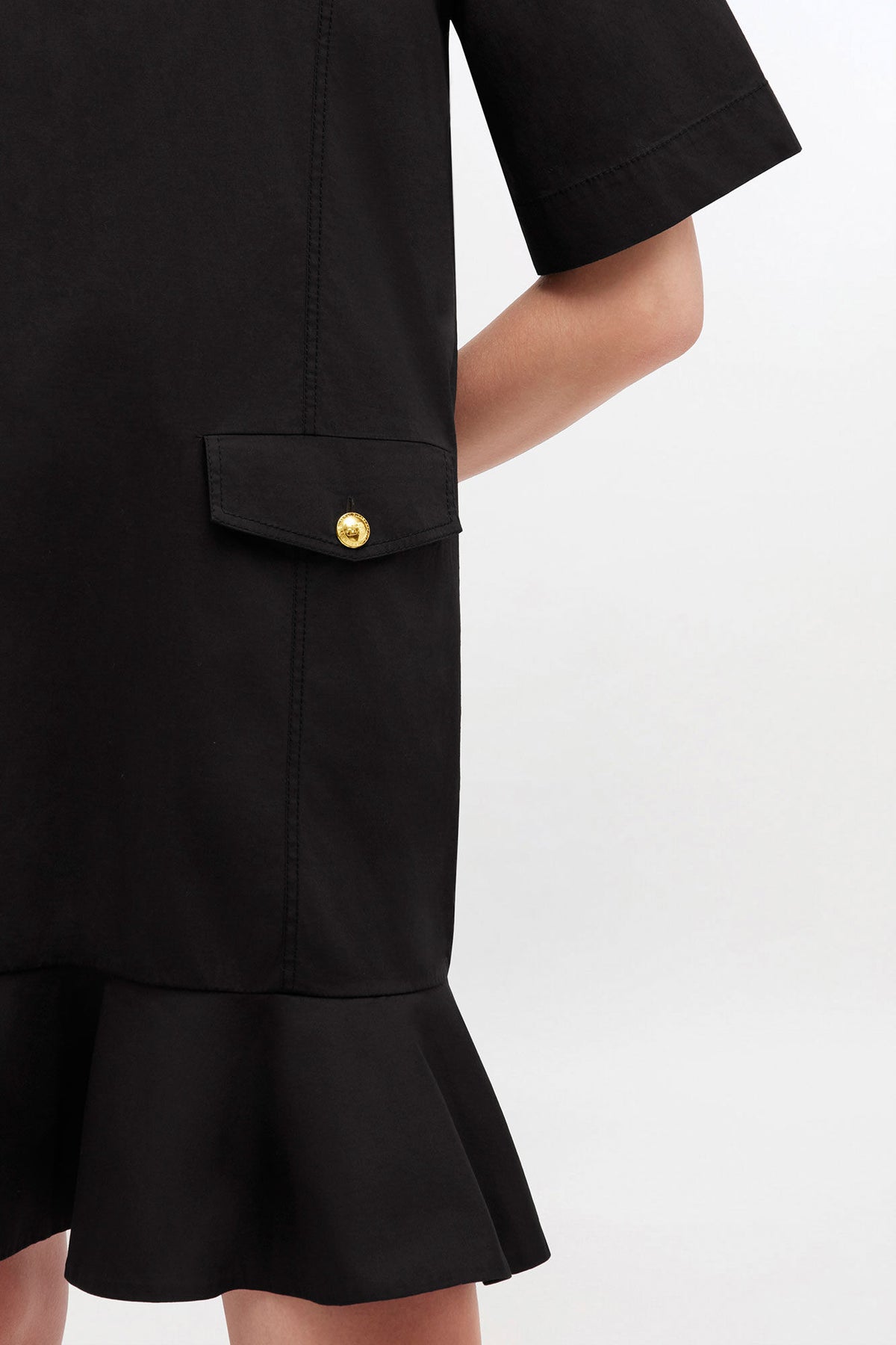 Stretch Cotton Mini Dress