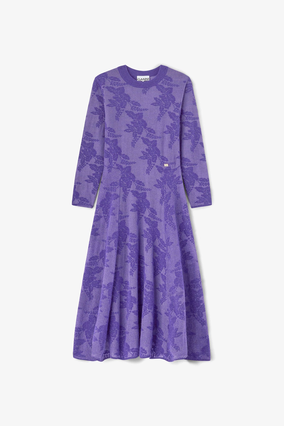 Purple Sheer Flower Dress