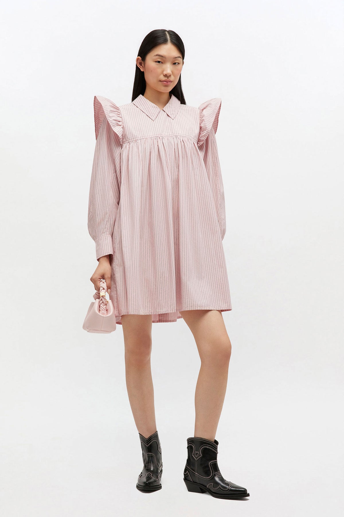 Pink Mini Shirt Dress
