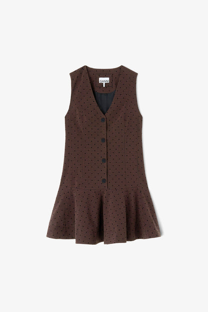 Flock Check Suiting Dress