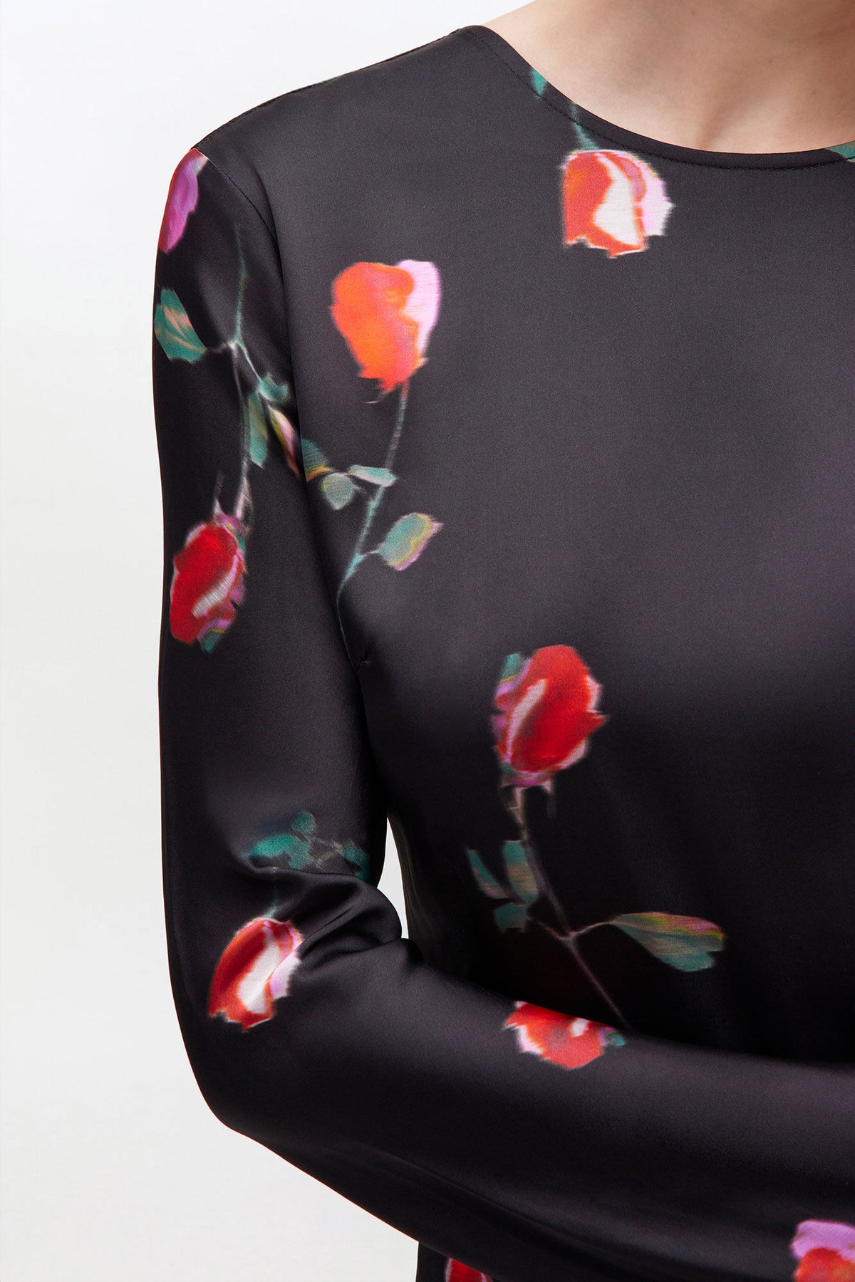 Printed Circle Collar Midi Dress