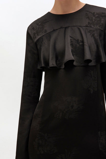 Black Ruffle Mini Dress