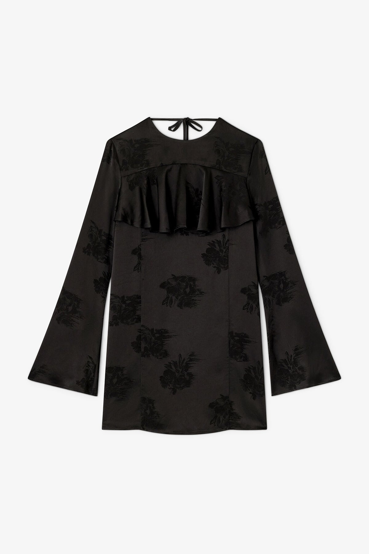 Black Ruffle Mini Dress